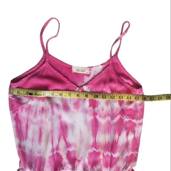 Bella Dahl Women's Pink Tie Dye Spaghetti Strap Romper Size Extra Small - Picture 5 of 11
